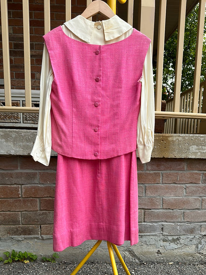 Joseph Ribkoff 1960s Pink Dress, S - Dress - Cherry Buzz