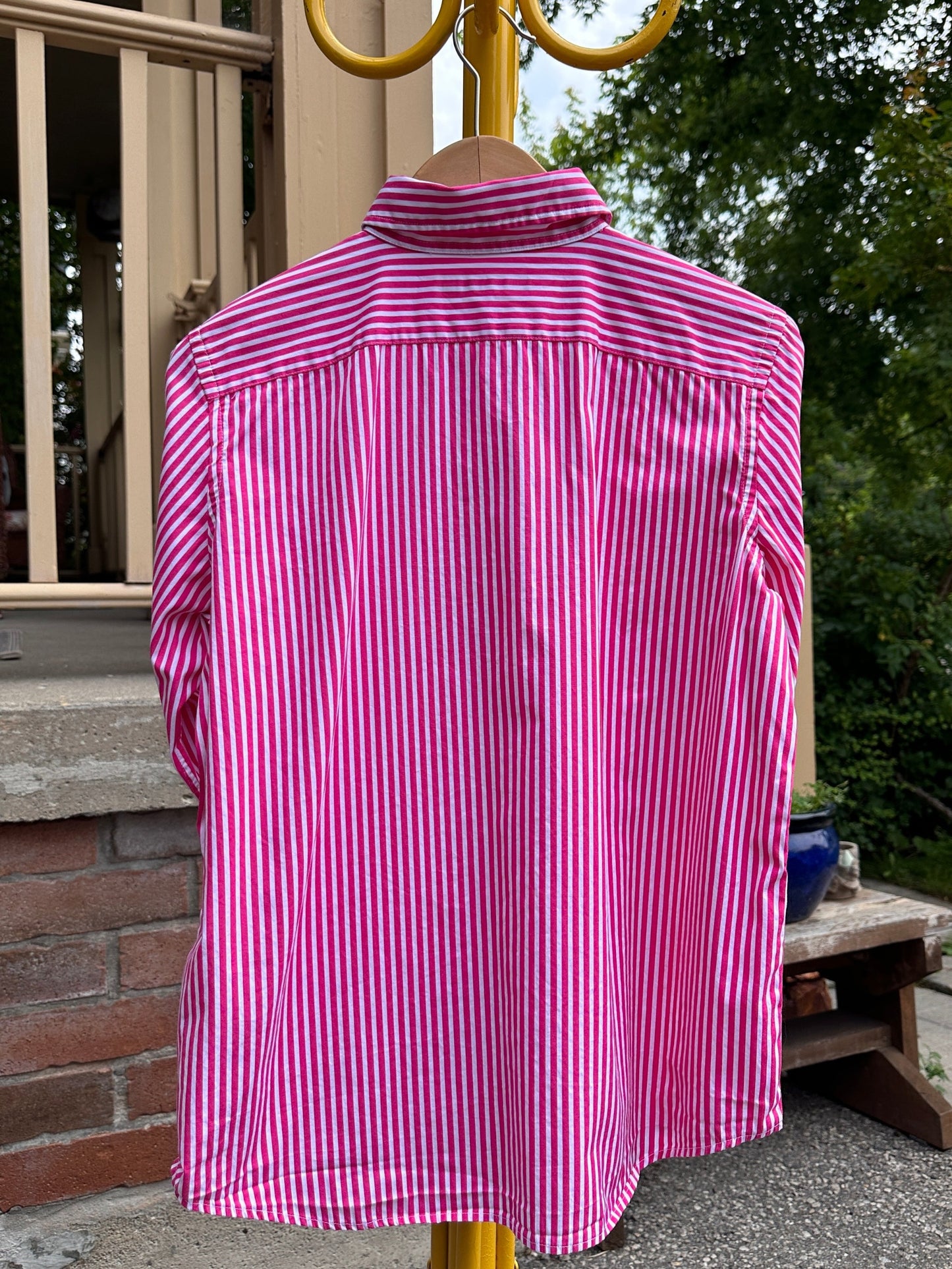 Ralph Lauren Polo Pink Stripe Button Down, XS - Cherry Buzz