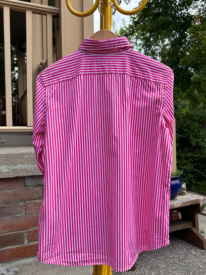 Ralph Lauren Polo Pink Stripe Button Down, XS - Cherry Buzz