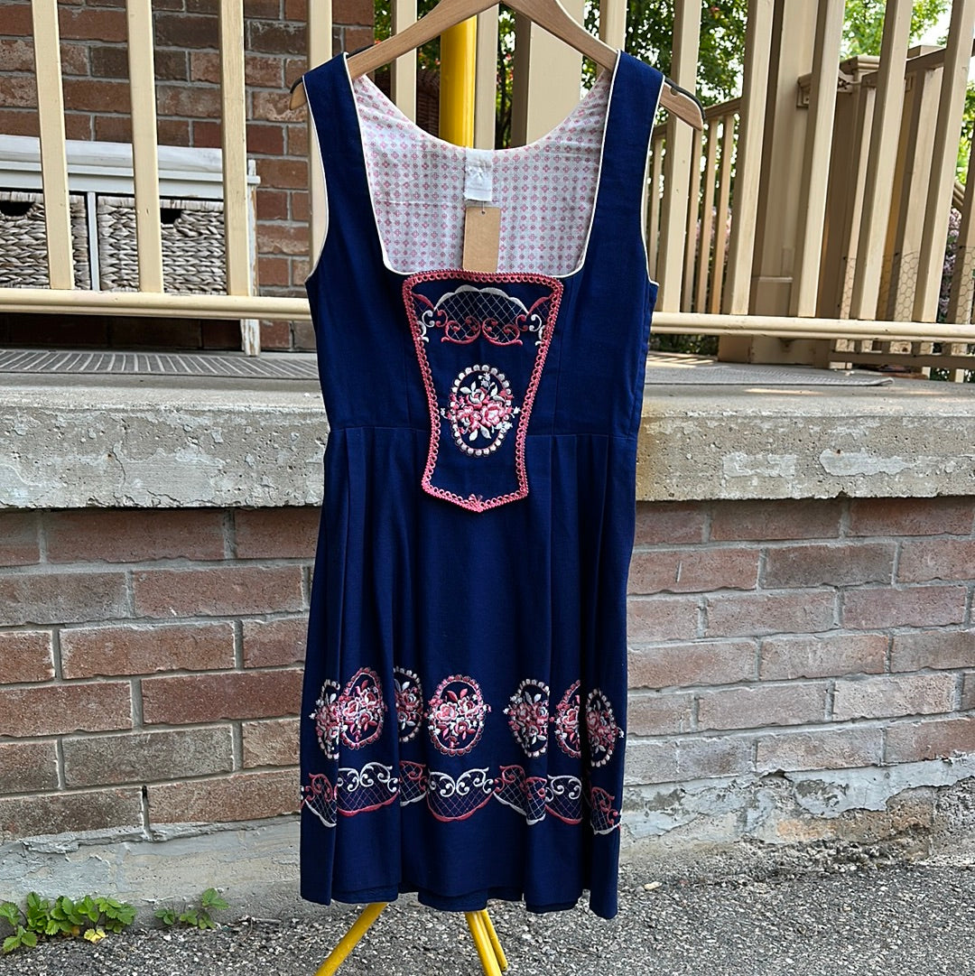 1970s Blue and Pink Dress, S - Dress - Cherry Buzz