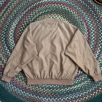 Oxford Club Tan Bomber Jacket, L