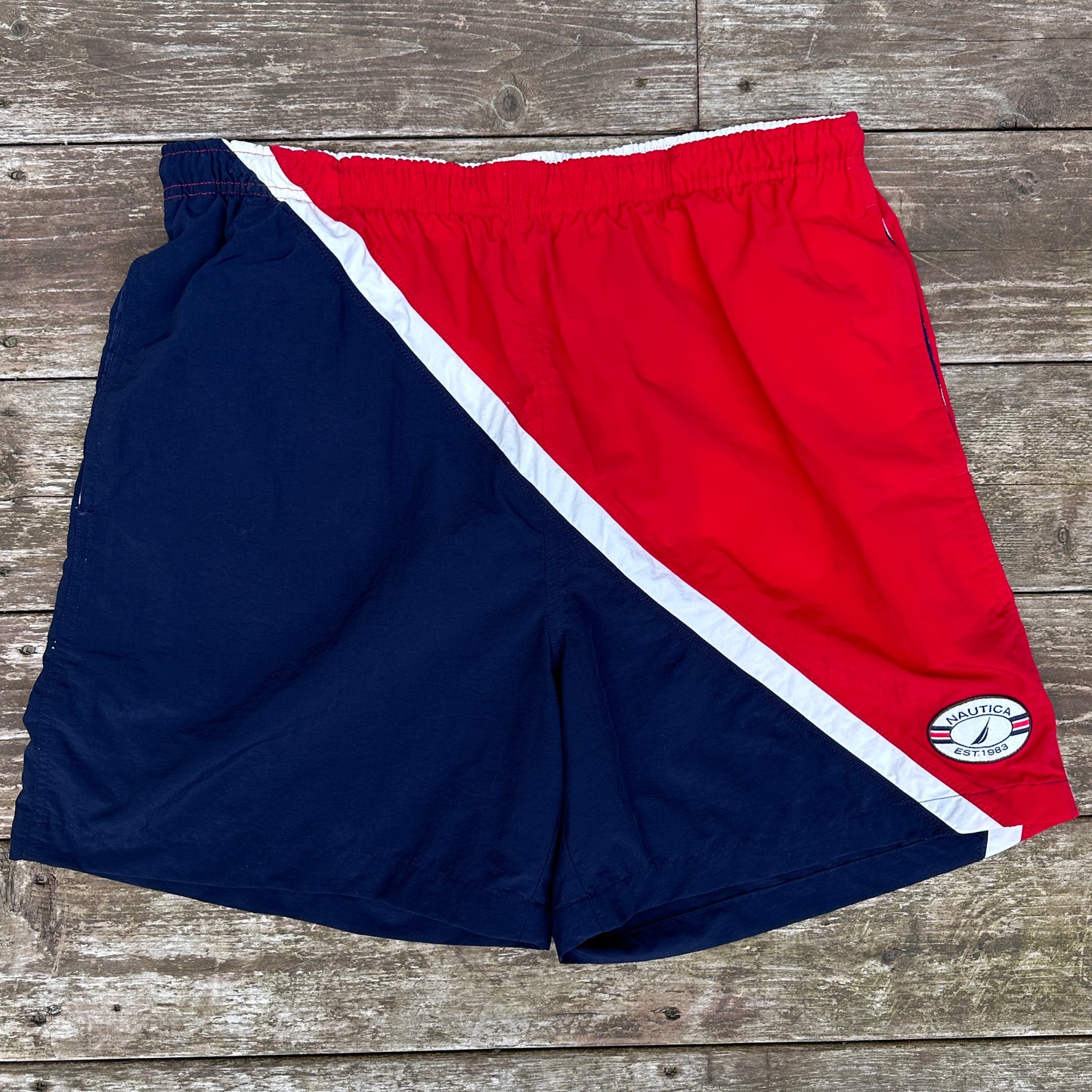 Nautica Red Swim Trunks, L - Cherry Buzz