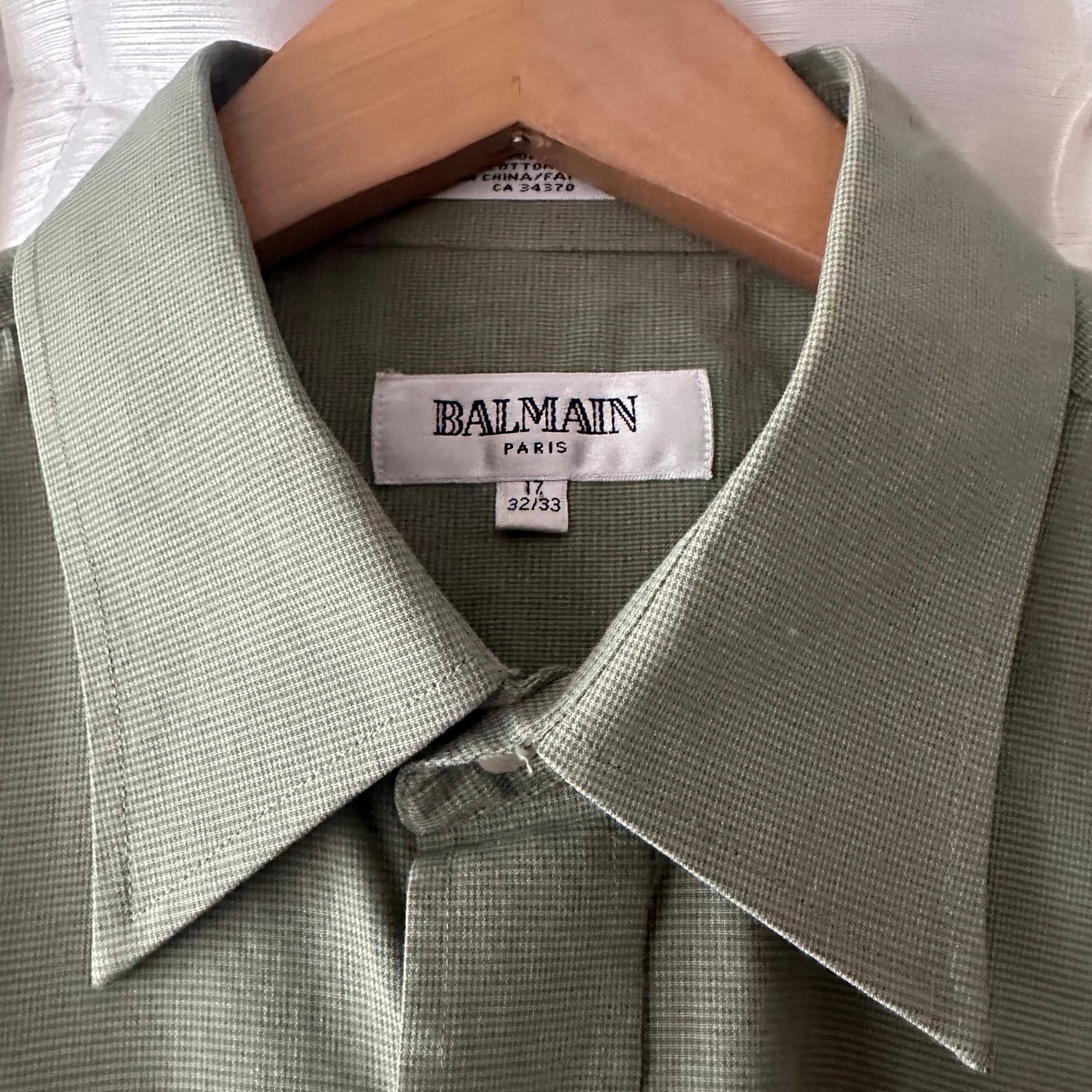 Balmain Paris Green Button Up, 32