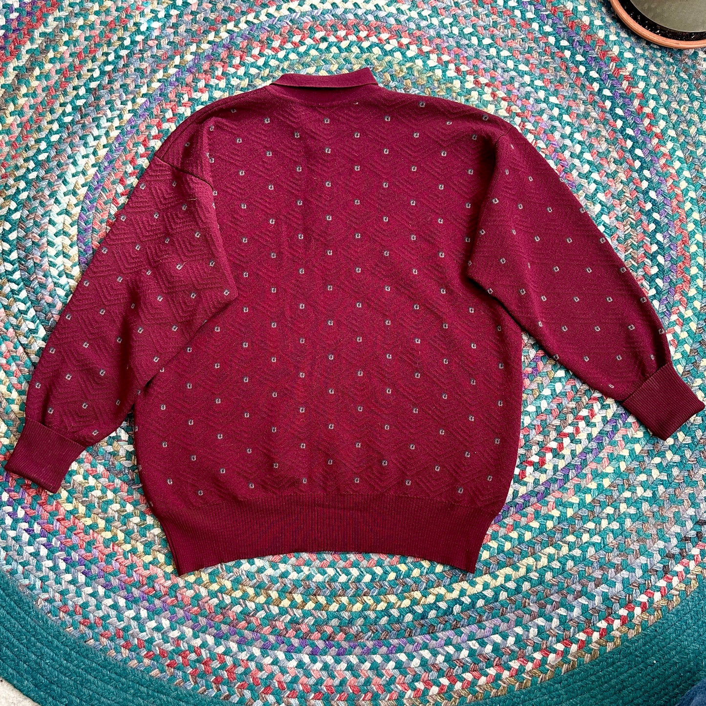 JP Tilford Burgundy Wool Sweater, XL