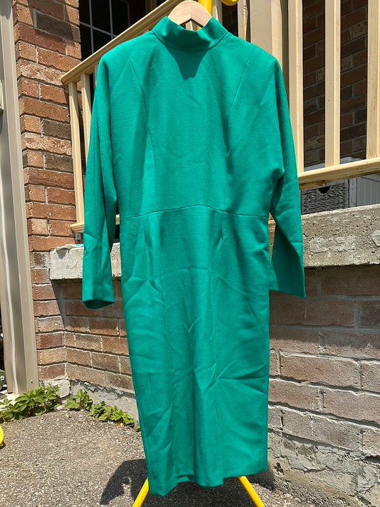 1980s Green Dress, M - Dress - Cherry Buzz