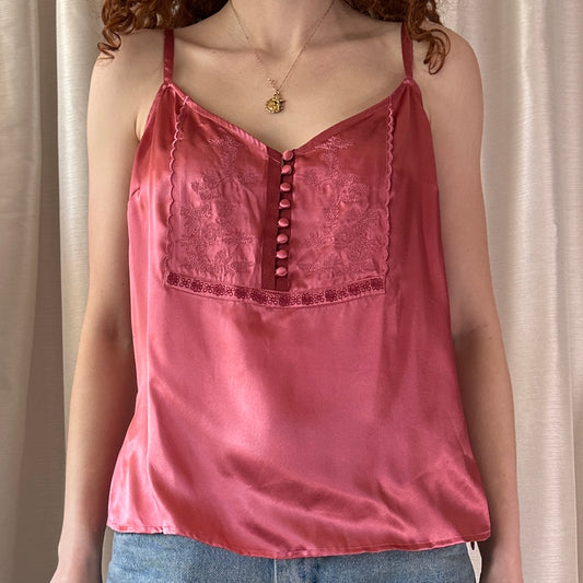 Tristan & Iseut Pink Silk Top, XL