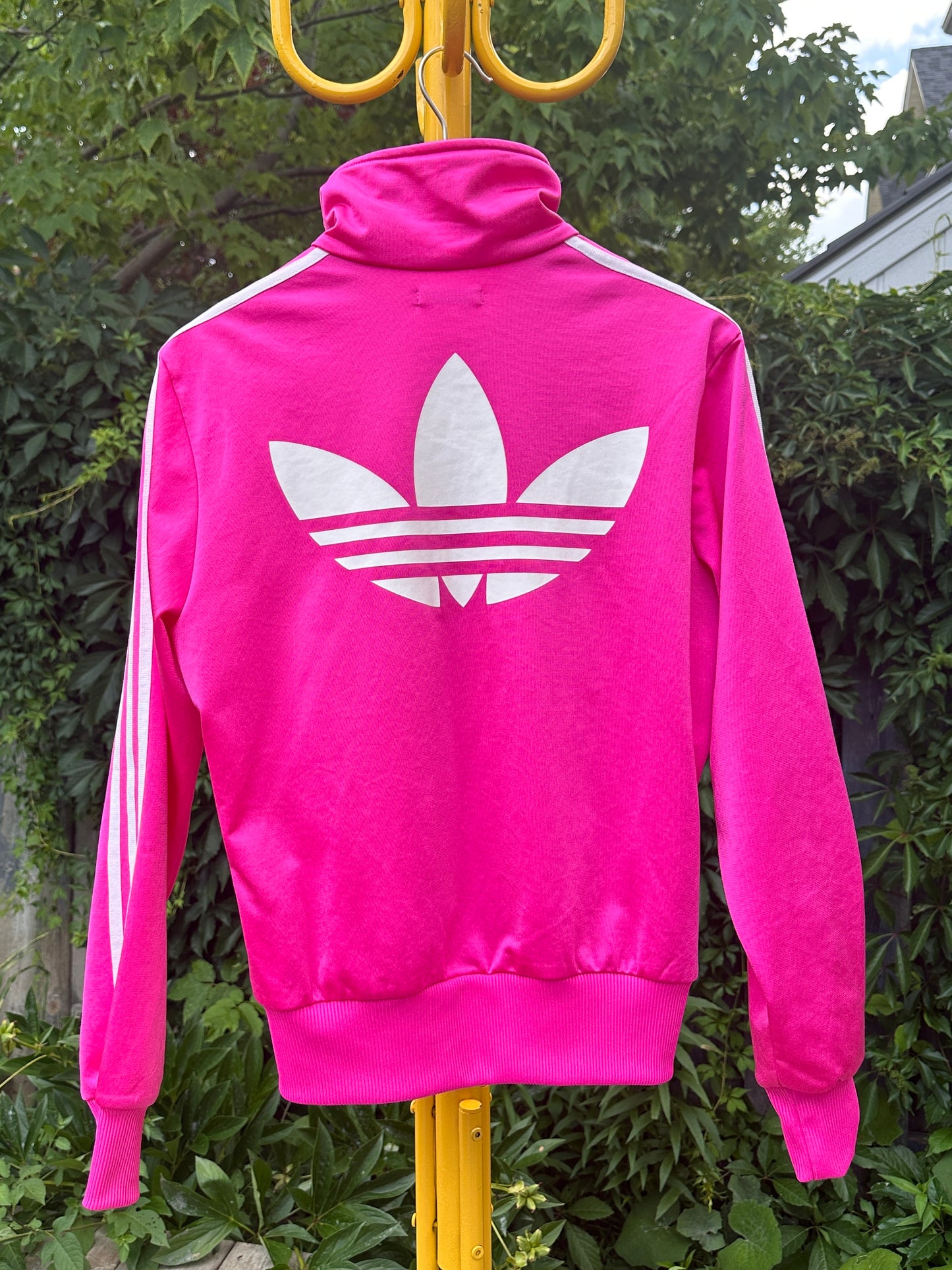 Adidas Originals Vintage Pink Track Zip Up, M - Cherry Buzz