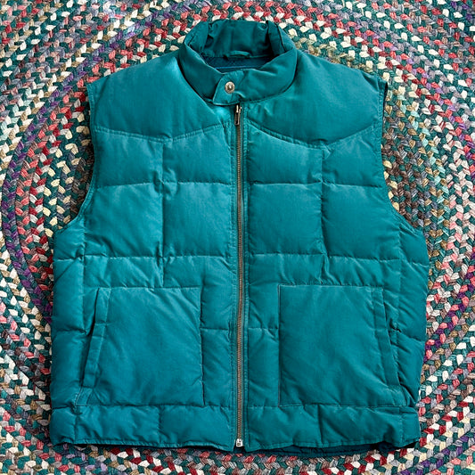 Down Filled Green Vest, XL