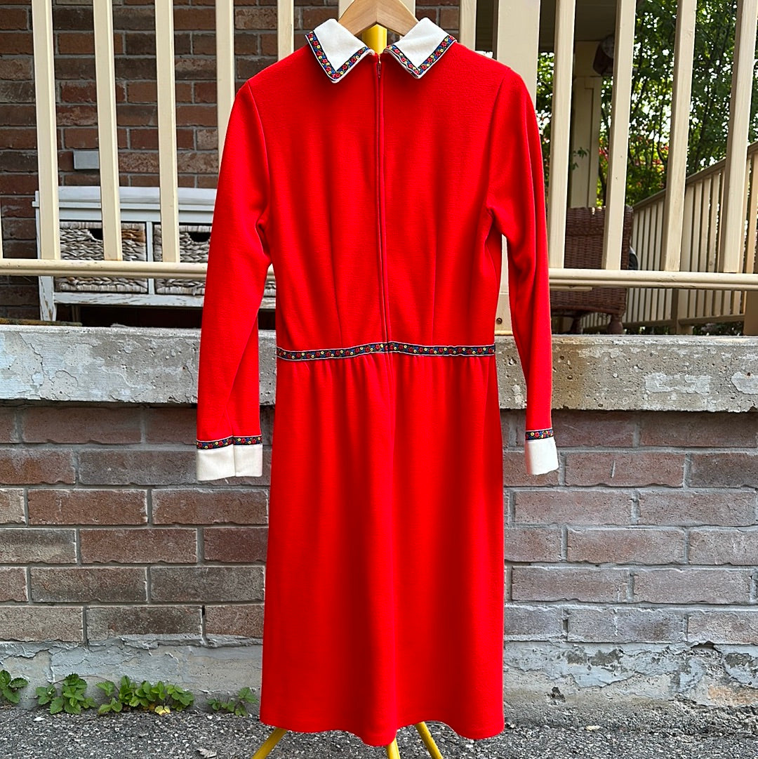 Glenbrooke Jr. 1960s Red Vintage Dress, S - Dress - Cherry Buzz