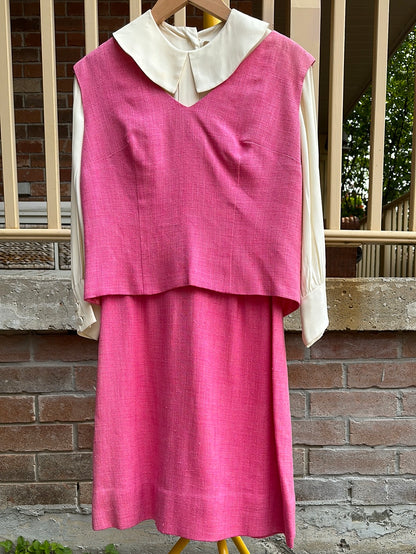 Joseph Ribkoff 1960s Pink Dress, S - Dress - Cherry Buzz