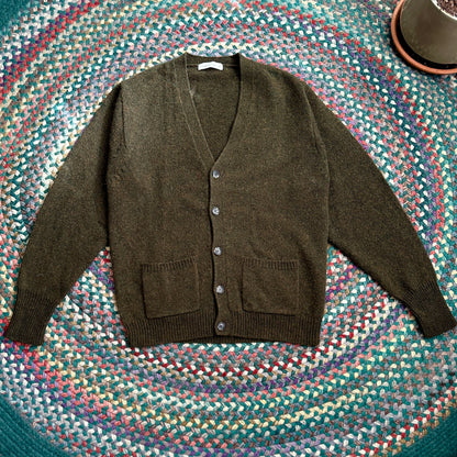 Marks and Spencer Shetland Wool Green Cardigan, S