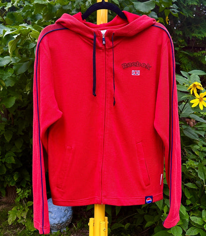 Reebok Red Zip Up, L - Cherry Buzz