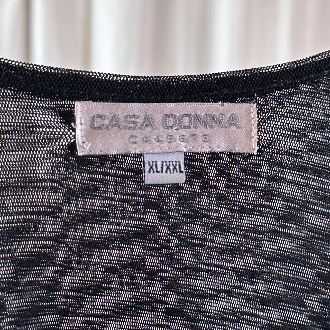 Casa Donna Black Sequin Top, XL