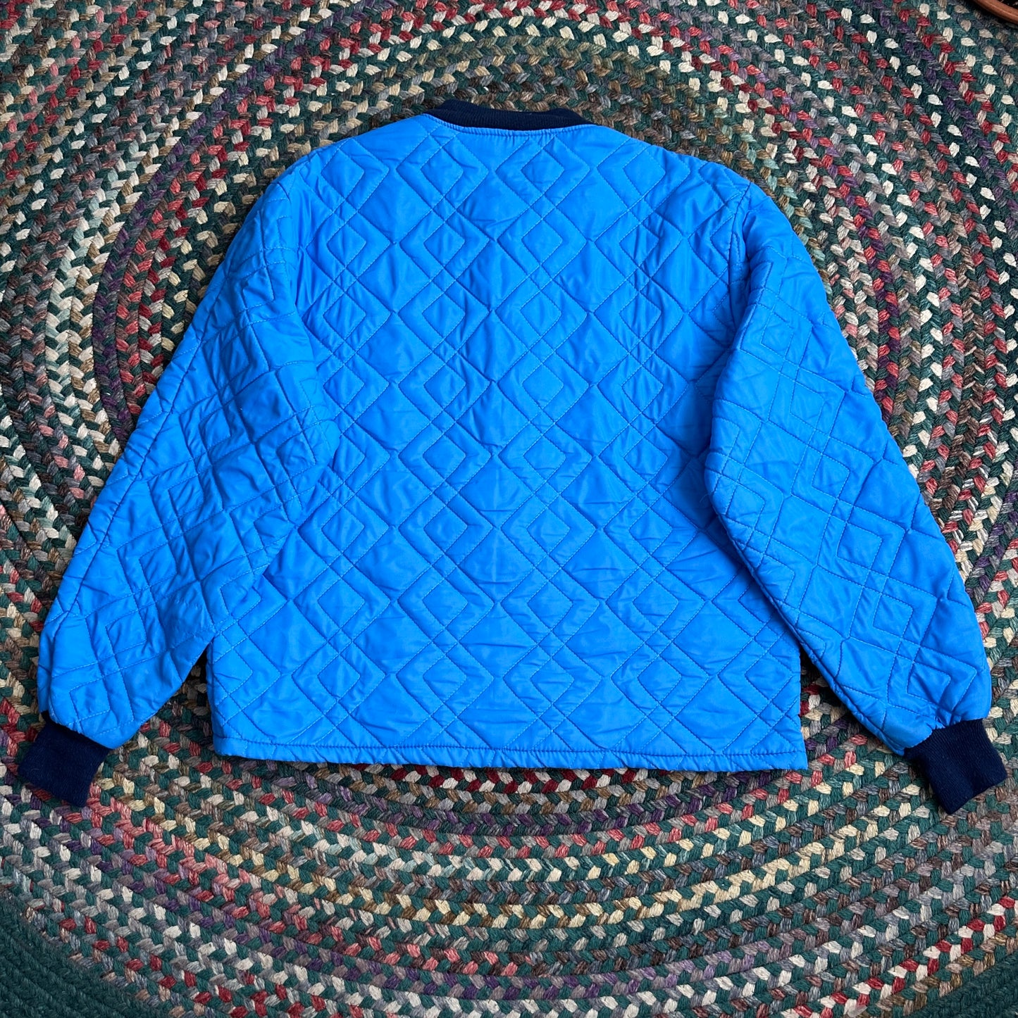 Sport Chief Vintage Quilted Blue Jacket, L