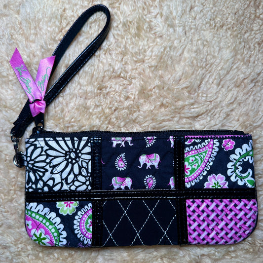 Vera Bradley Pink Elephant Patchwork Wristlet Bag