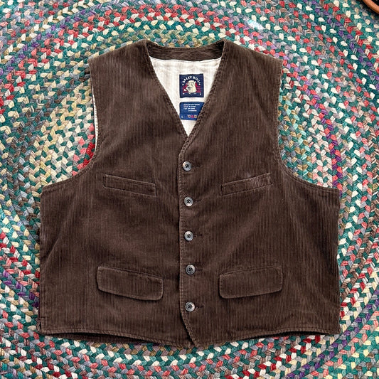 Salty Dog Brown Corduroy Vest, L