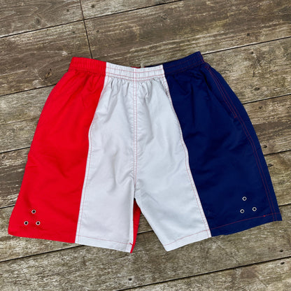 Red, Grey and Blue Swim Trunks, M - Cherry Buzz