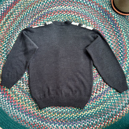 Coogi Style Grey Cardigan, L