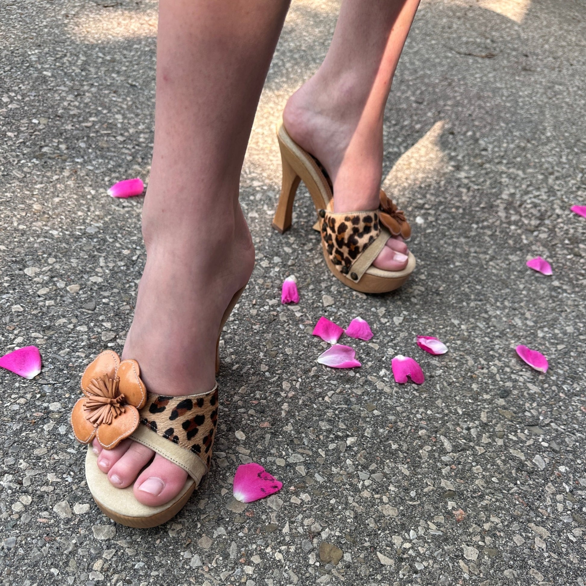 Steve Madden Y2K Cheetah Print Platform Sandals - Accessory - Cherry Buzz