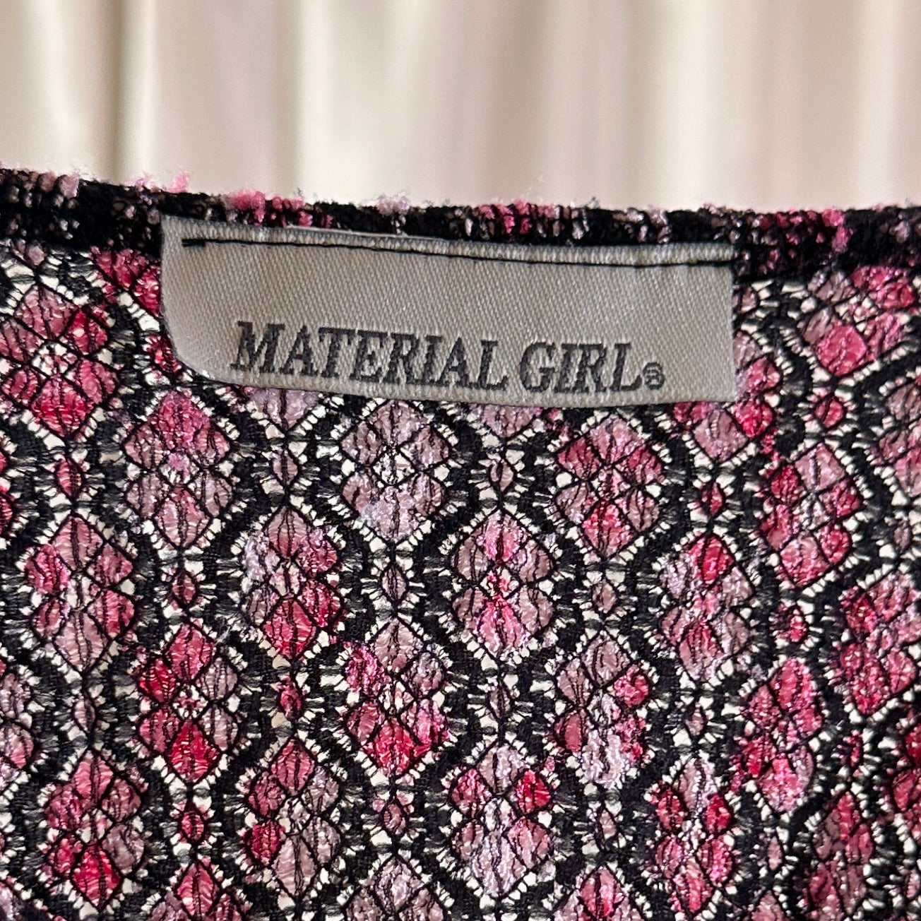 Material Girl Pink Floral Top, S