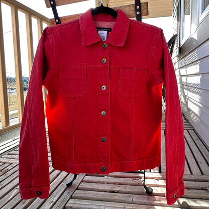 Club Monaco Red Jean Jacket, S