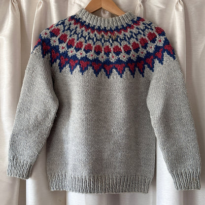 Grey Hand-Knit Sweater, S