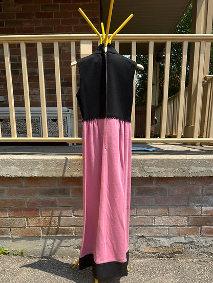 1960s Junior Touch Pink and Black Dress, S - Dress - Cherry Buzz