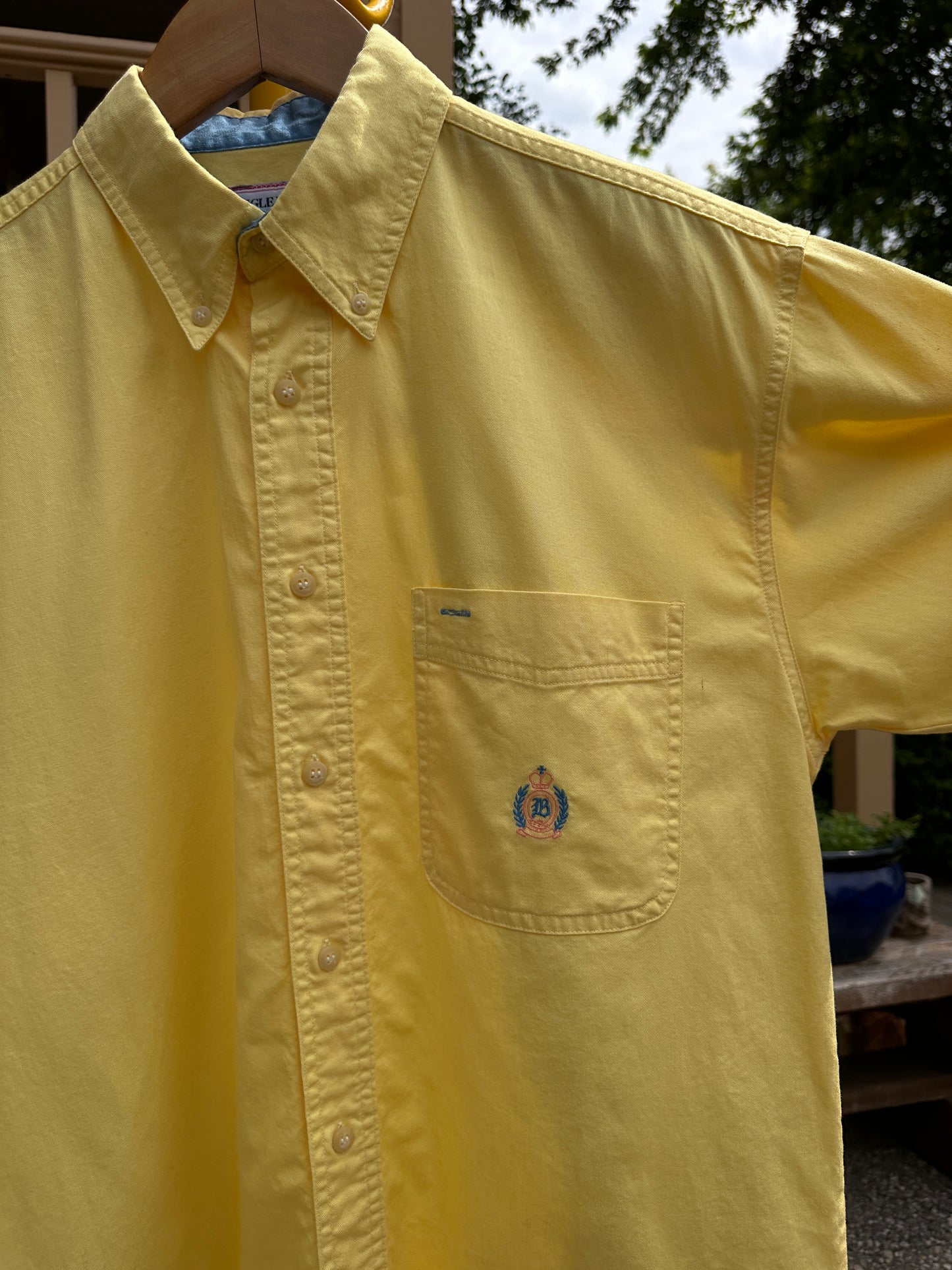 Bugle Boy Company Yellow, S Button Down - Cherry Buzz