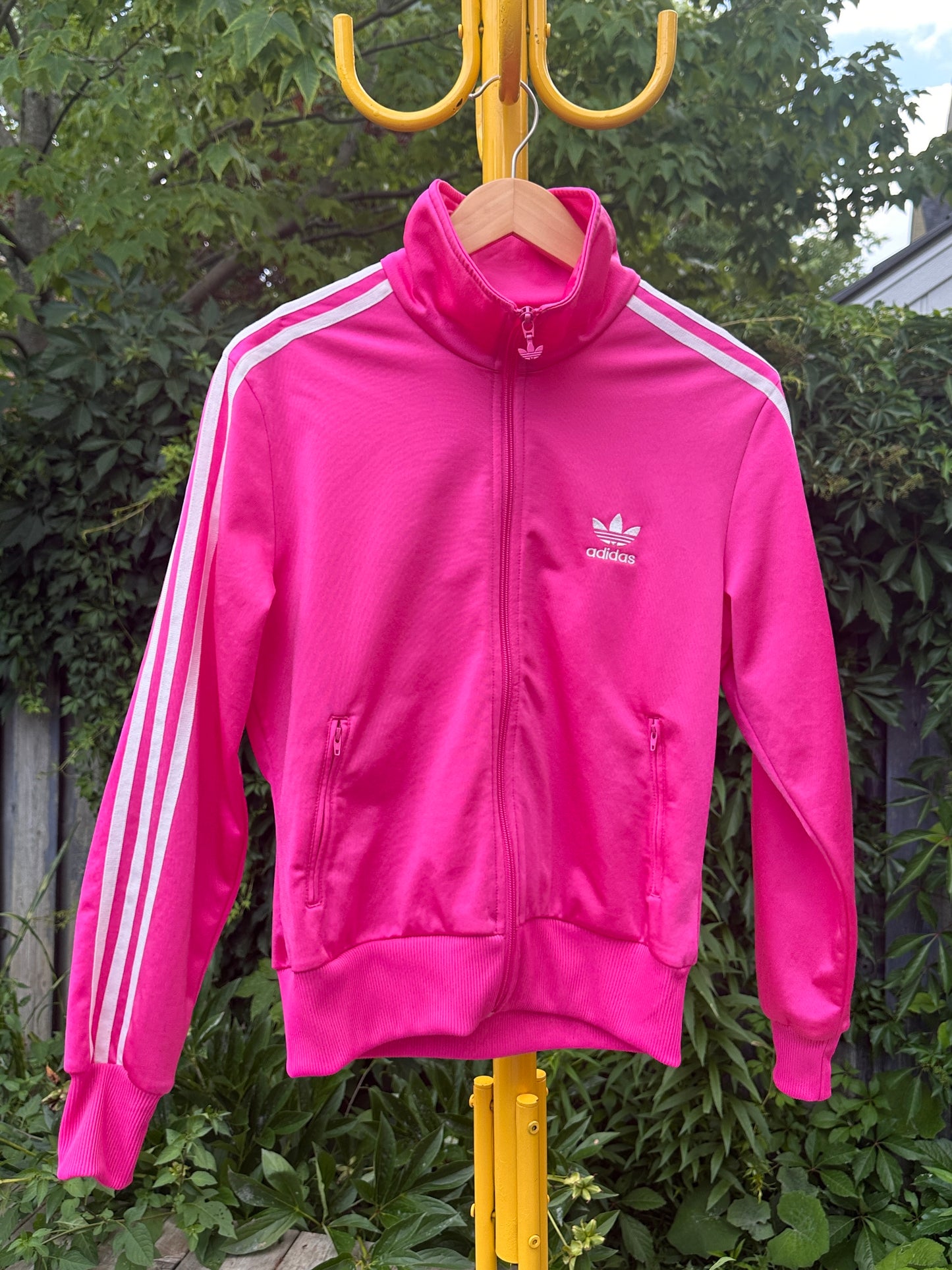 Adidas Originals Vintage Pink Track Zip Up, M - Cherry Buzz