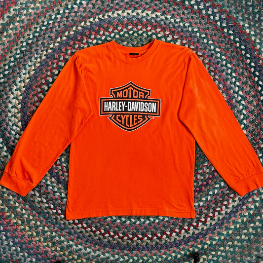 Harley Davidson Harley Davidson Orange Long Sleeve, S (S)