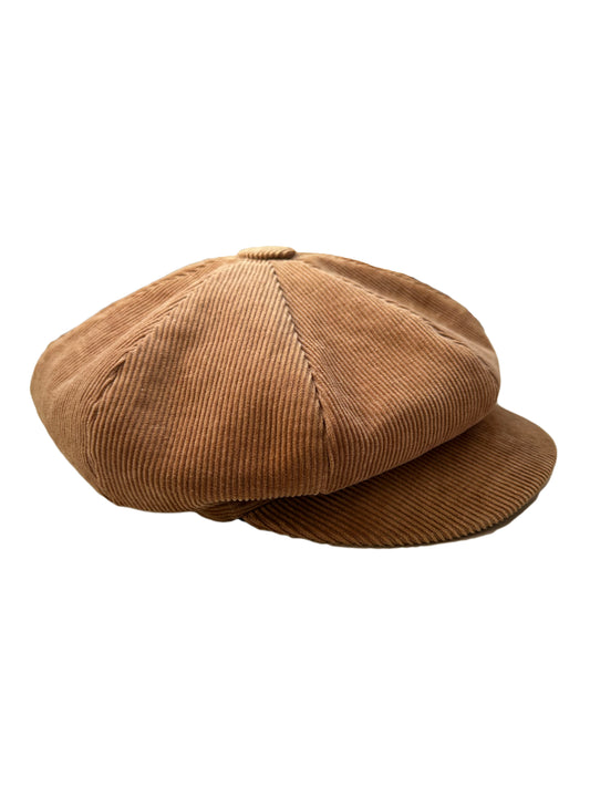 Brown Corduroy News Boy Hat - Hat - Cherry Buzz