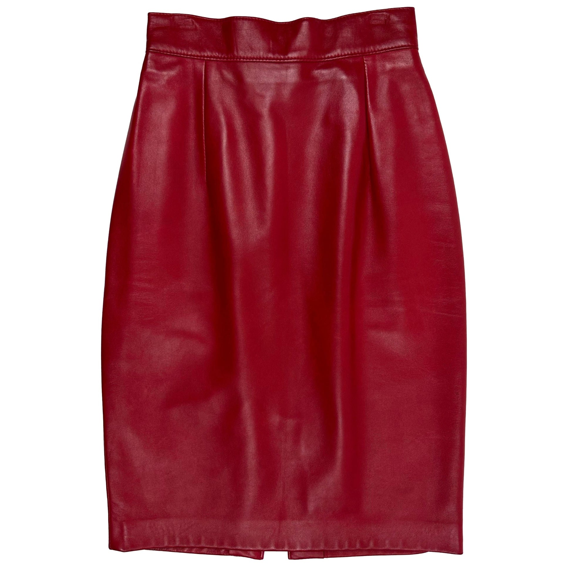 Danier Red Leather Skirt, 2 - Skirt - Cherry Buzz