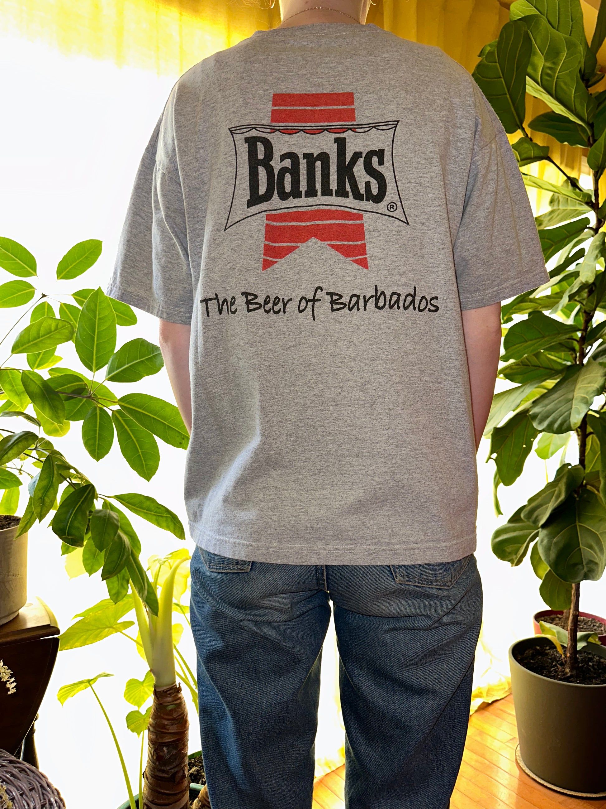 Banks Beer T-Shirt with Back Graphic, L - T-Shirt - Cherry Buzz