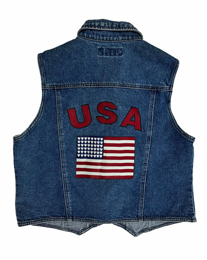 L.A. Blues Jean Vest, L - Vest - Cherry Buzz