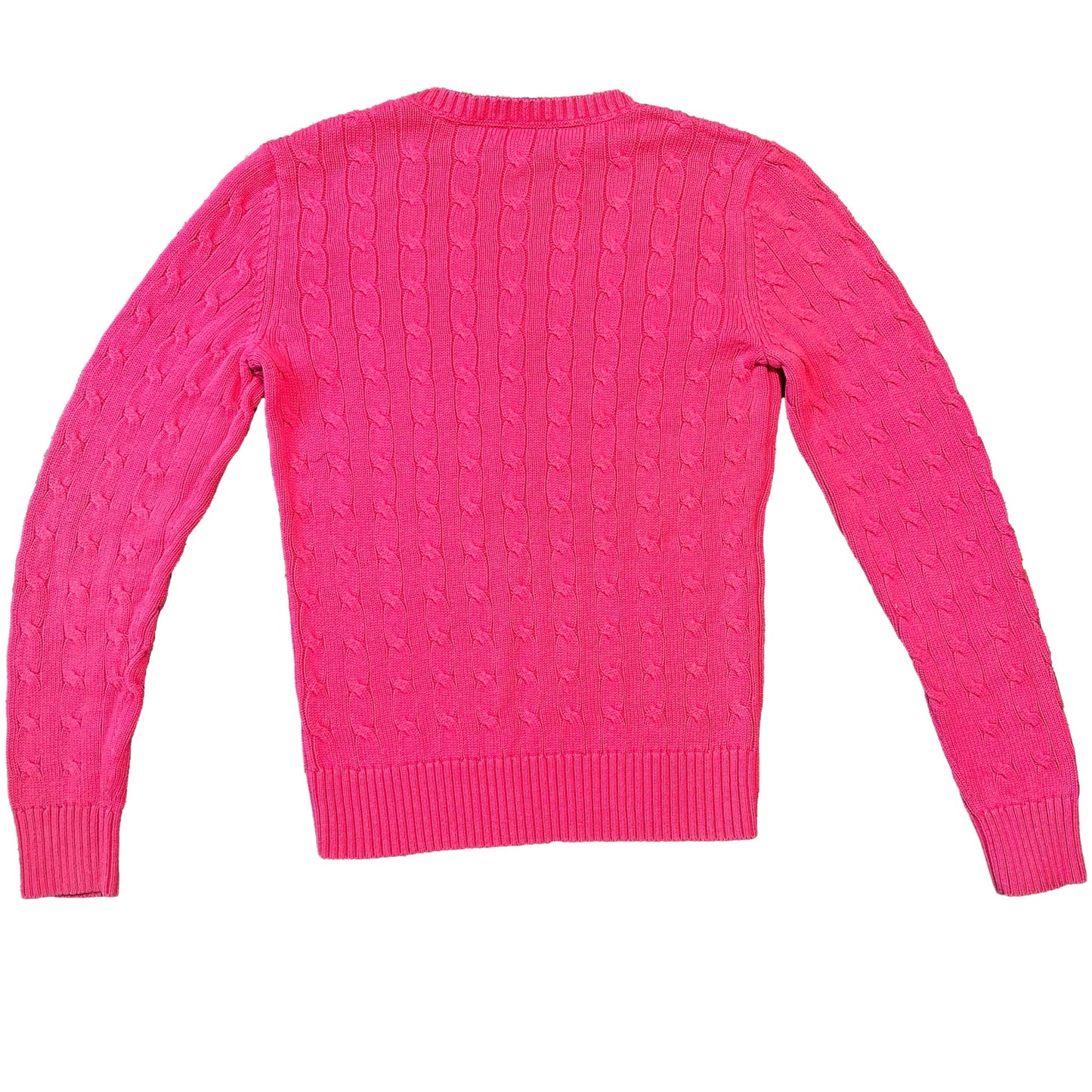 Tommy Hilfiger Pink Cable Knit Sweater, M - Sweater - Cherry Buzz