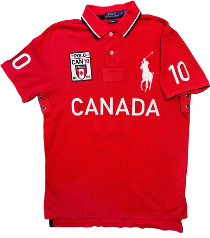 Ralph Lauren Team Canada Polo Jersey, M - Shirt - Cherry Buzz