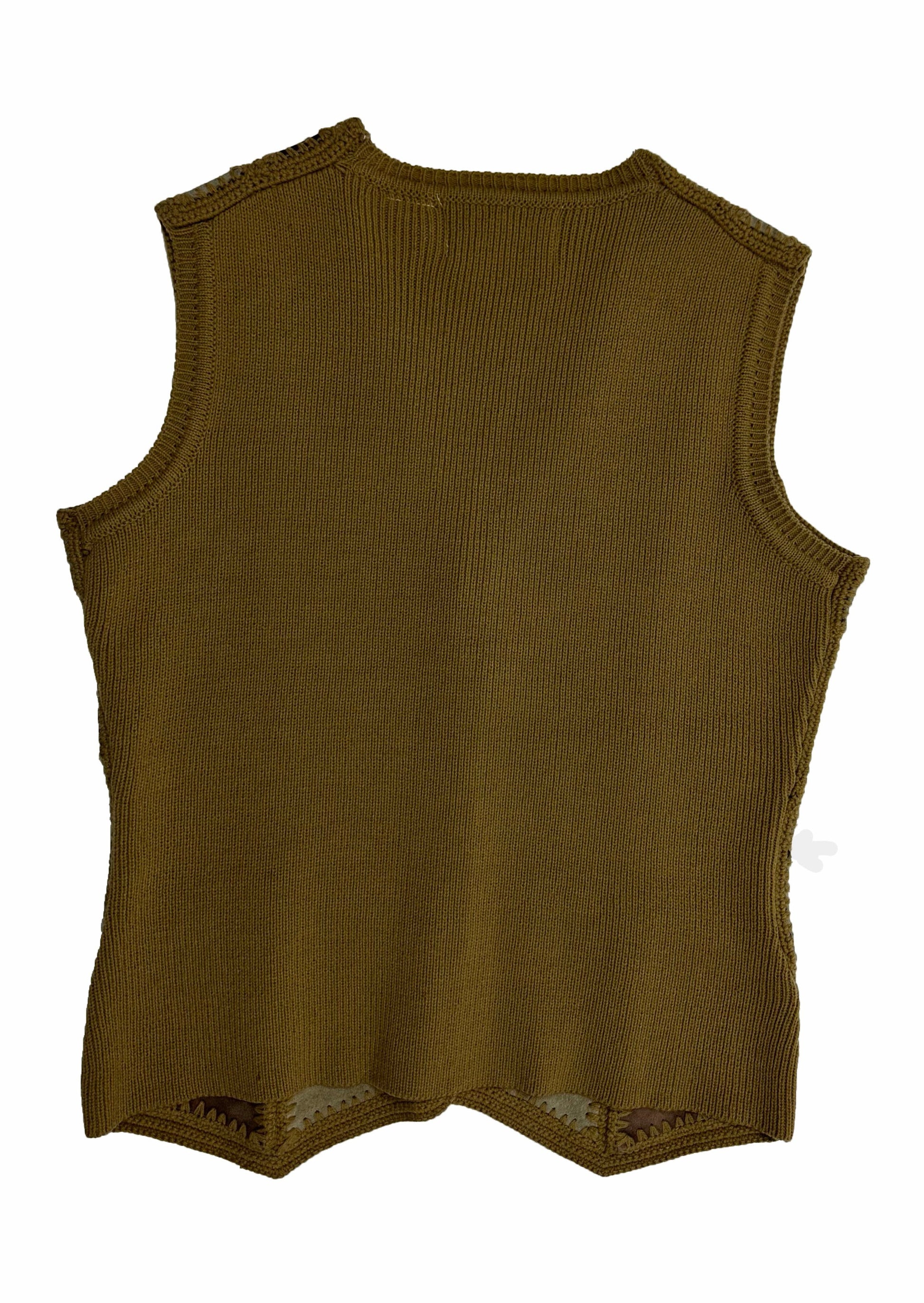 Bee Banff Vintage Suede Sweater Vest, S - Vest - Cherry Buzz