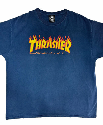 Thrasher Classic Flame Graphic T-Shirt, L - T-Shirt - Cherry Buzz