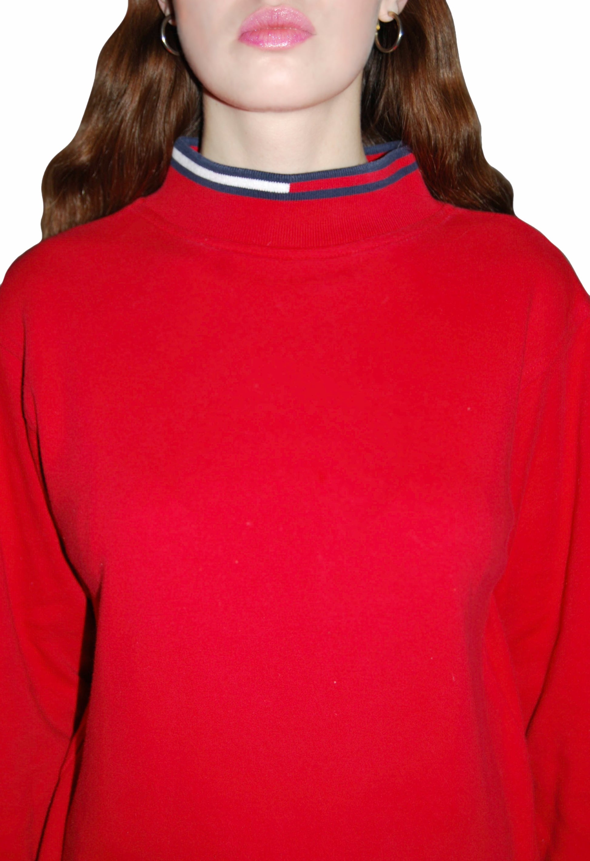 Tommy Hilfiger Long Sleeve Turtle Neck, M - Long Sleeve - Cherry Buzz