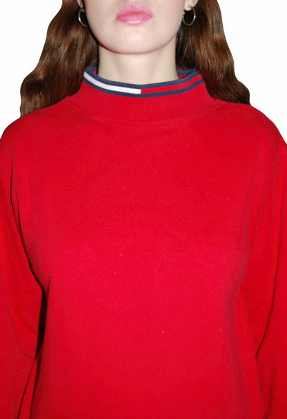 Tommy Hilfiger Long Sleeve Turtle Neck, M - Long Sleeve - Cherry Buzz